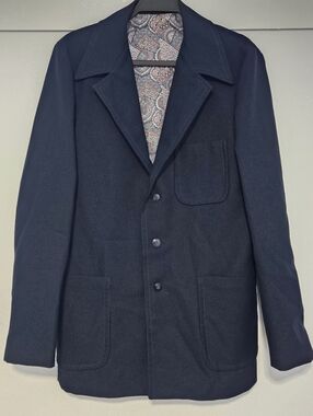 Men's Navy Button Jacket